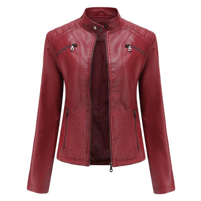 Women's Motorcycle Leather Jacket - view 5