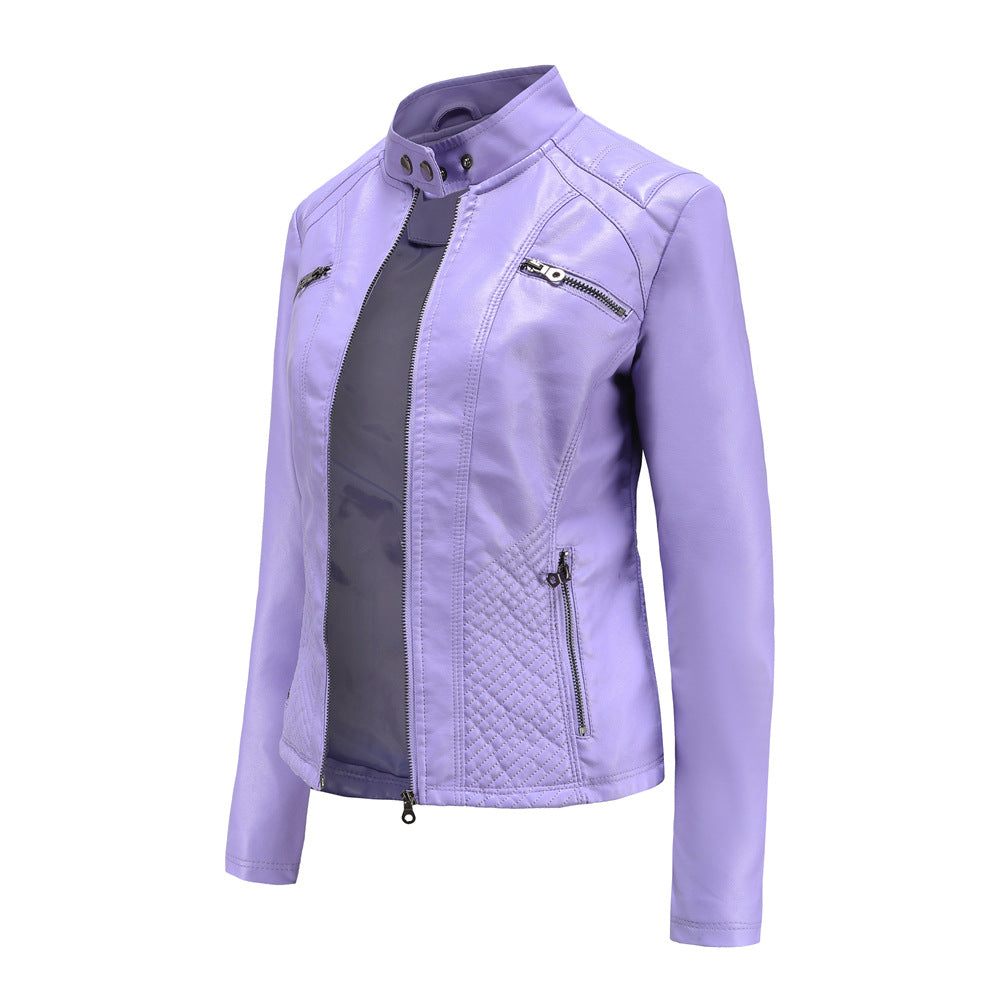 Women's Motorcycle Leather Jacket - view 17