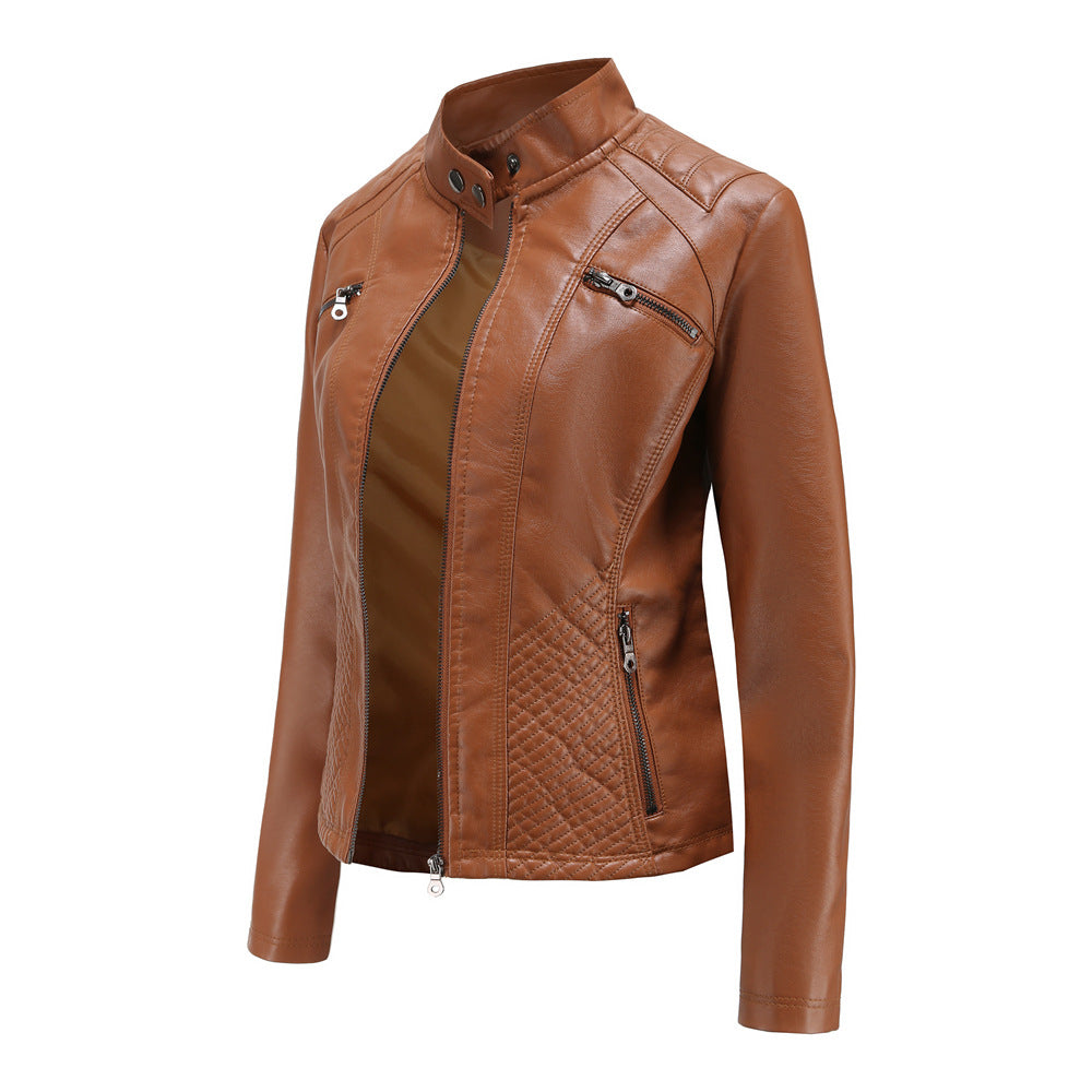 Women's Motorcycle Leather Jacket - view 22