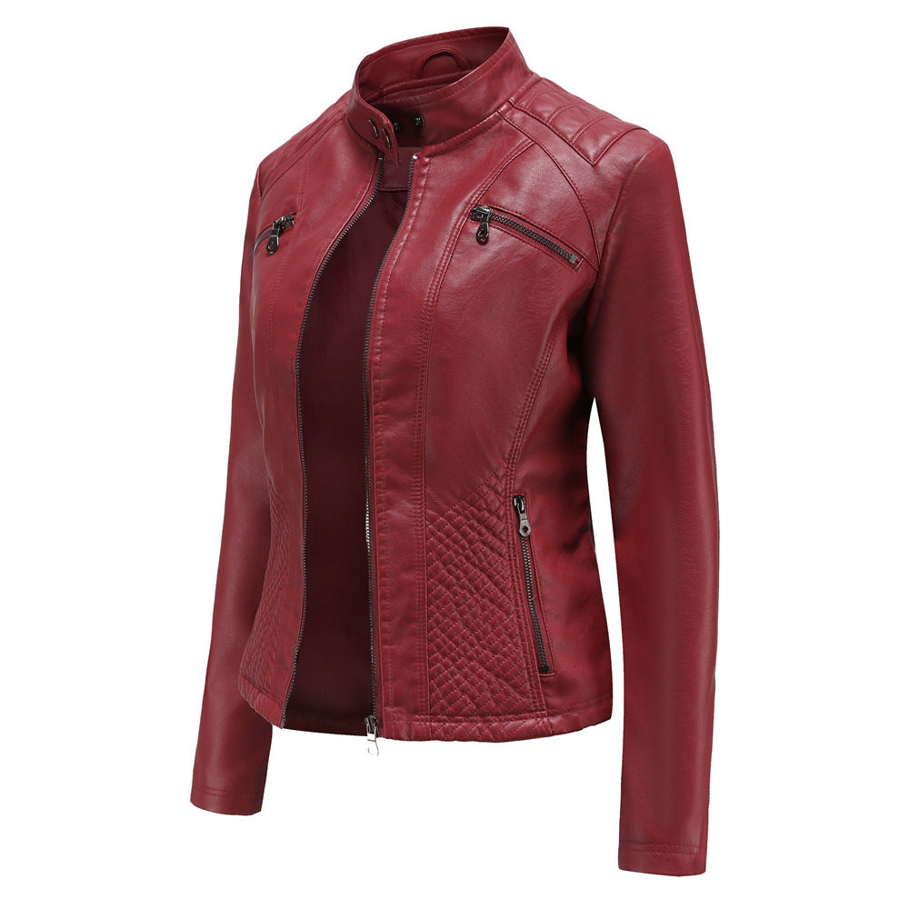 Women's Motorcycle Leather Jacket - view 4